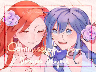 thigh-up couple sketch color cms